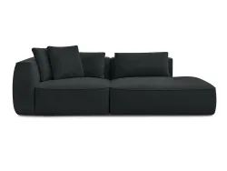 3er Sofa BOBOCHIC LEOPOLD Stoff chiniert dunkelgrau