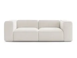 2er Sofa BOBOCHIC ZEPHYR Stoff mit Textur weiss