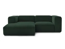 Ecksofa BOBOCHIC ZEPHYR Stoff mit Textur grün