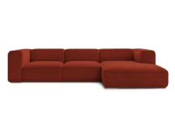 Ecksofa BOBOCHIC ZEPHYR Stoff mit Textur orange