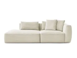 3er Sofa BOBOCHIC LEOPOLD Cord-Stoff beige