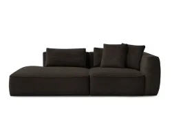 3er Sofa BOBOCHIC LEOPOLD Cord-Stoff rotbraun