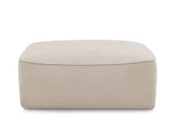 Hocker BOBOCHIC LEOPOLD 90x96x42cm stoff chiniert beige