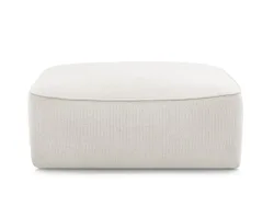 Hocker BOBOCHIC LEOPOLD 90x96x42cm stoff chiniert weiss