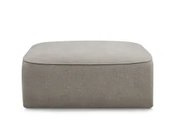 Hocker BOBOCHIC LEOPOLD 90x96x42cm stoff mit textur taupe