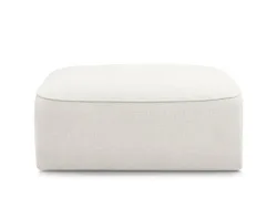 Hocker BOBOCHIC LEOPOLD 90x96x42cm stoff mit textur weiss