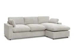 Ecksofa BOBOCHIC BELAIR Cord-Stoff beige