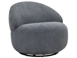 Sessel ROUND Cord-Stoff grau
