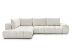 Ecksofa BOBOCHIC EVEREST Stoff mit Textur weiss