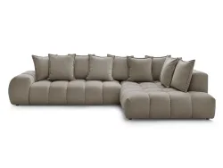 Ecksofa BOBOCHIC EVEREST Stoff mit Textur taupe