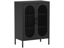 Kommode MARCKERIC DIORA 2 Türen 40x70x100cm schwarz lackiert
