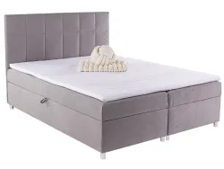 Boxspringbett BORA grau 140x200cm halbfest
