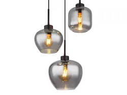 Hängelampe MATT 38x120cm 3x40W schwarz