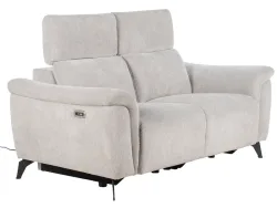 2er Sofa MAUREEN Stoff hellgrau
