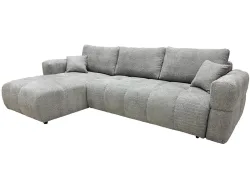 Ecksofa BUDVA Stoff grau