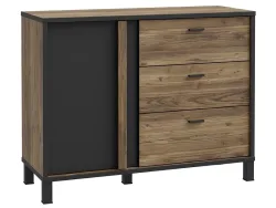 Kommode HAYATO 1 Tür 3 Schubladen 42x109.8x85.2cm eiche dekor