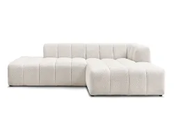 Ecksofa BOBOCHIC ANNECY Boucle-Stoff weiss
