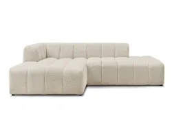 Ecksofa BOBOCHIC ANNECY Boucle-Stoff beige