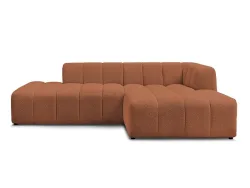 Ecksofa BOBOCHIC ANNECY Boucle-Stoff orange