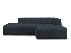 Ecksofa BOBOCHIC ANNECY Boucle-Stoff dunkelblau