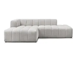 Ecksofa BOBOCHIC ANNECY Boucle-Stoff hellgrau