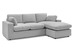 Ecksofa BOBOCHIC BELAIR Stoff hellgrau