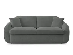 3er Sofa BOBOCHIC CEZANNE Boucle-Stoff dunkelgrau