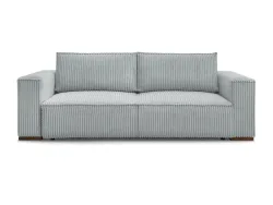 3er Sofa BOBOCHIC CHELSEA Cord-Stoff hellgrau