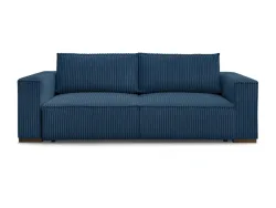 3er Sofa BOBOCHIC CHELSEA Cord-Stoff dunkelblau