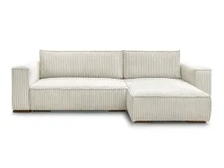 Ecksofa BOBOCHIC CHELSEA Cord-Stoff beige