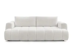 3er Sofa BOBOCHIC FUJI Boucle-Stoff weiss