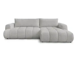 Ecksofa BOBOCHIC FUJI Boucle-Stoff hellgrau