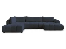 Wohnlandschaft BOBOCHIC FUJI Boucle-Stoff dunkelblau