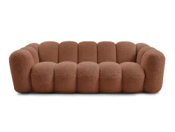 3er Sofa BOBOCHIC HIPPOLYTE Boucle-Stoff orange