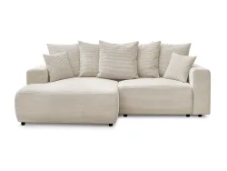 Ecksofa BOBOCHIC ATILLA Cord-Stoff beige