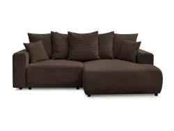 Ecksofa BOBOCHIC ATILLA Cord-Stoff rotbraun