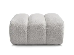 Hocker BOBOCHIC TALIA 80x80x42cm boucle-stoff hellgrau