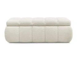 Bettkasten BOBOCHIC DENALI Boucle-Stoff weiss