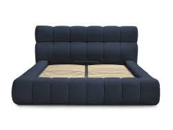 Kastenbett BOBOCHIC MONT-BLANC 160x200cm boucle-stoff dunkelblau