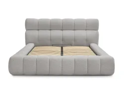 Kastenbett BOBOCHIC MONT-BLANC 160x200cm boucle-stoff hellgrau