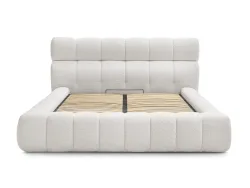 Kastenbett BOBOCHIC MONT-BLANC 180x200cm boucle-stoff weiss