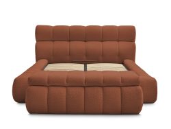 Kastenbett mit Bettkasten BOBOCHIC MONT-BLANC 160x200cm orange