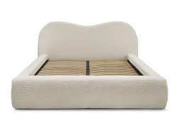 Kastenbett BOBOCHIC ORLANE 180x200cm boucle-stoff beige