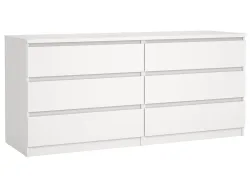 Kommode NAIA 6 Schubladen 50x153.8x70.1cm weiss matt