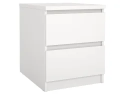 Nachttisch NAIA 2 Schubladen 40.4x50x49.5cm weiss matt