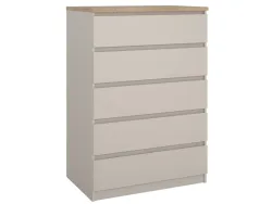 Kommode NAIA 5 Schubladen 50x77x111.3cm kaschmir matt