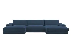 Wohnlandschaft BOBOCHIC LEONARD Cord-Stoff dunkelblau