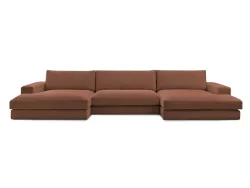 Wohnlandschaft BOBOCHIC LEONARD Cord-Stoff orange