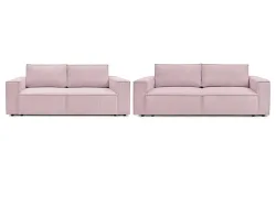 BOBOCHIC 2er + 3er Sofa NIHAD Cord-Stoff violett