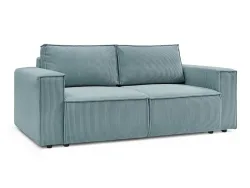 2er Sofa BOBOCHIC NIHAD Cord-Stoff hellblau